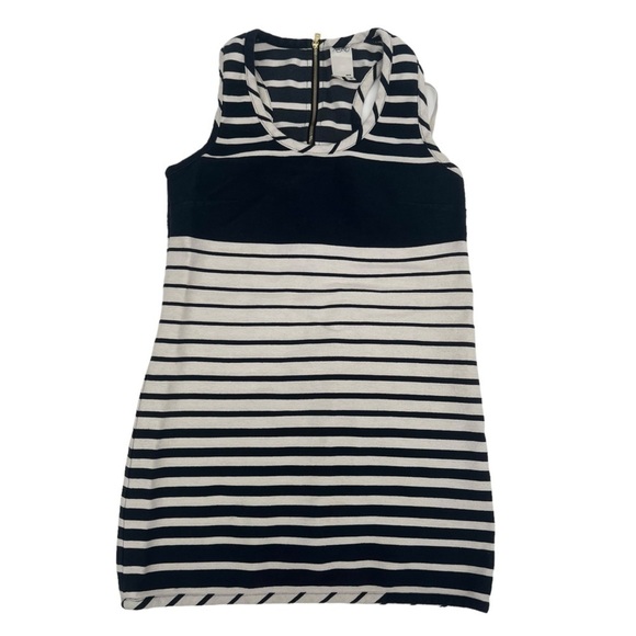 Ali Ra Blue Off White Striped Sleeveless Tank Dress Size 6 Women's - Picture 1 of 5